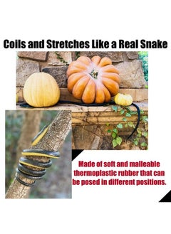 FunFamz The Original Fake Snake Toy Pack Rubber Snakes Realistic & Plastic Snake Prank Rubber Snakes To Keep Birds Away Large Rubber Snake Black Toy Snake That Looks Real Realistic Snake Toy  - Image 5