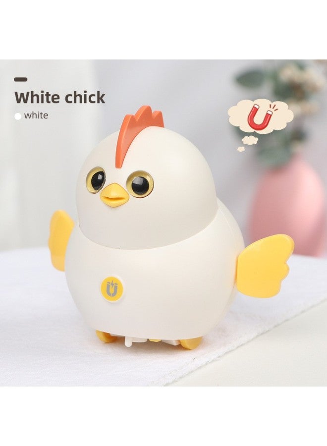 Same Style Internet Celebrity Electric Magnetic Swing Duck Toy Cute Chicken Small Team 6 Gift Boxes-Color:White  - Image 1