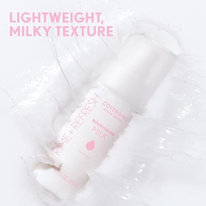 CoverGirl رذاذ الحليب المغذي النظيف من كوفرغيل - 100، مرطب، رذاذ وجه ممتلئ، لمسة رطبة، تركيبة نباتية - Image 5