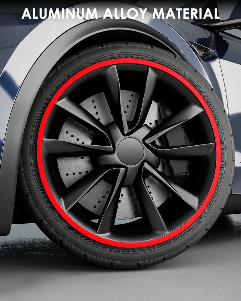 Generic EVOOOR Automotive Alloy Wheel Rim Protector - Covering The Entire Rim of The Wheel hub - Strips for Curb Rash Prevention - Set of 4 Rim Protector Easy to Install(19'',White)  - Image 2