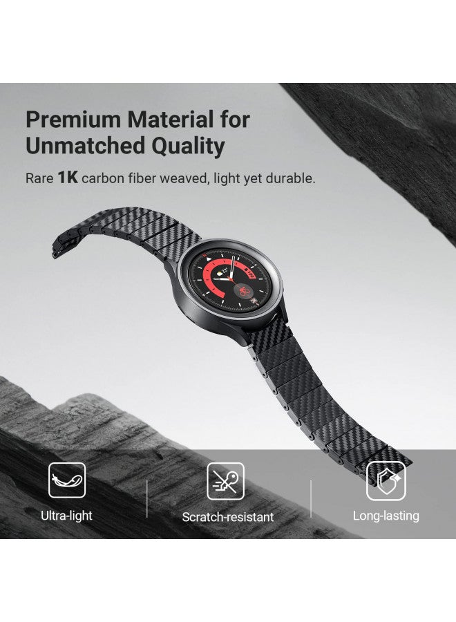 PITAKA سوار ساعة بيتاكا من ألياف الكربون لساعات جالاكسي 7/6/5/4، 47/46/45/44/43/42/40 مم، سوار ساعة نحيف وخفيف لساعات جالاكسي - Image 1