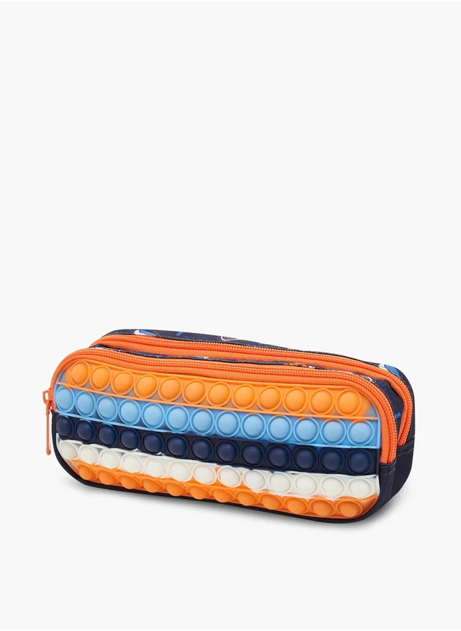 ال بي ال من شو اكسبرس Pop-It Striped 2-Compartment Pencil Case