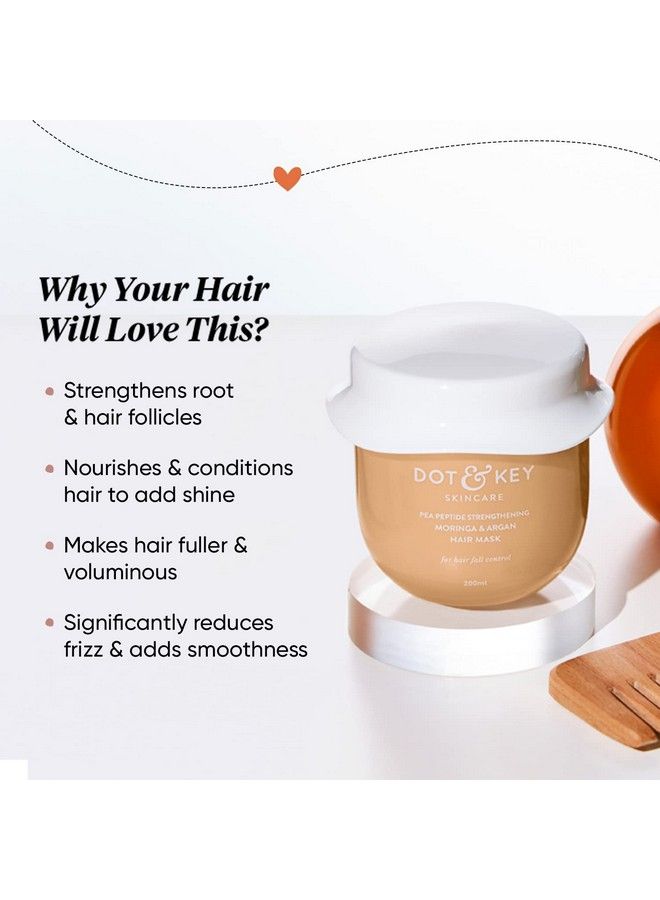 Dot & Key Pea Peptide Strengthening Moringa & Argan Hair Mask 200Ml  - Image 3