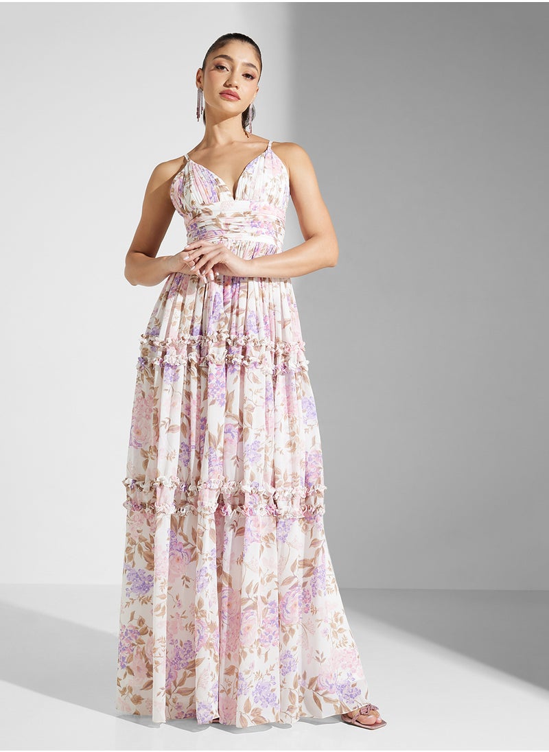 Frock and Frill Floral Ruffled Maxi Dress  - Image 4