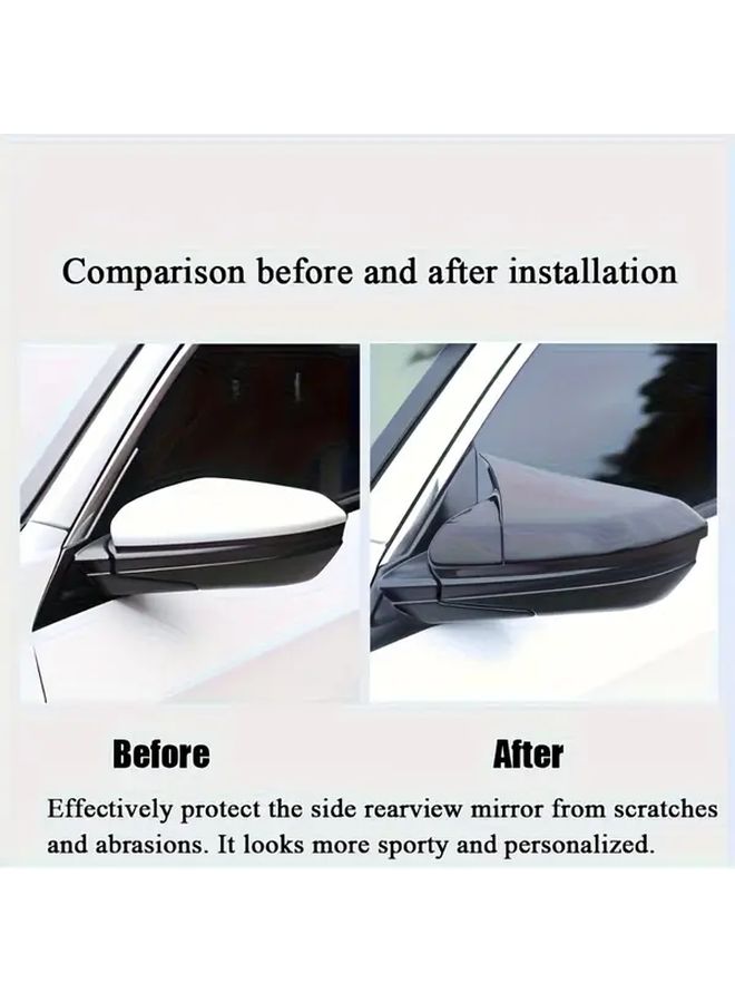 Black Mirror Caps For 2016 2020 Civic Lightweight ABS Carbon Fiber Direct Fit Replacement - Image 3