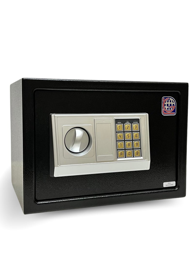 LOTFY GROUP - LG Safebox Code- 25EA- 25*35*25CM- Black Gray Colour- Home Office Safe Box- Electronic Lock- Key Lock - Image 1