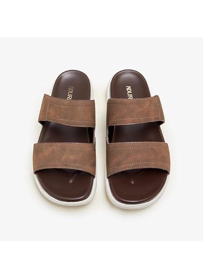 NDure Men's Refined Summer Flats - Lightweight Comfortable Slip-On Sandals - Image 2