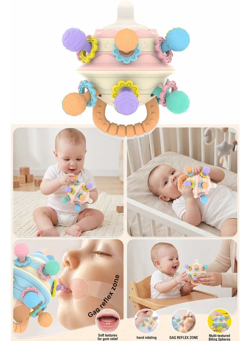Super ZYouth Baby Teething Toys, Baby Montessori Sensory Toys, Newborn Toys Rattle, Baby Teether Chew Sensory Toys, Infant Learning Developmental Toys for Boys Girls - Image 3
