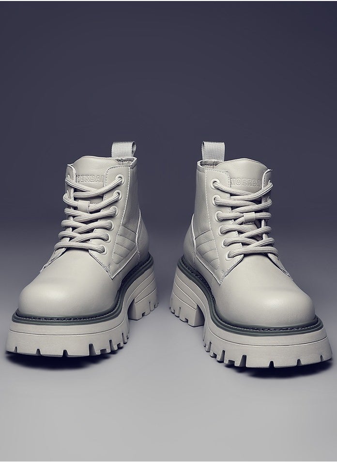 Warrior - New Youth Fashion Thick Sole High Top Boots - Image 1