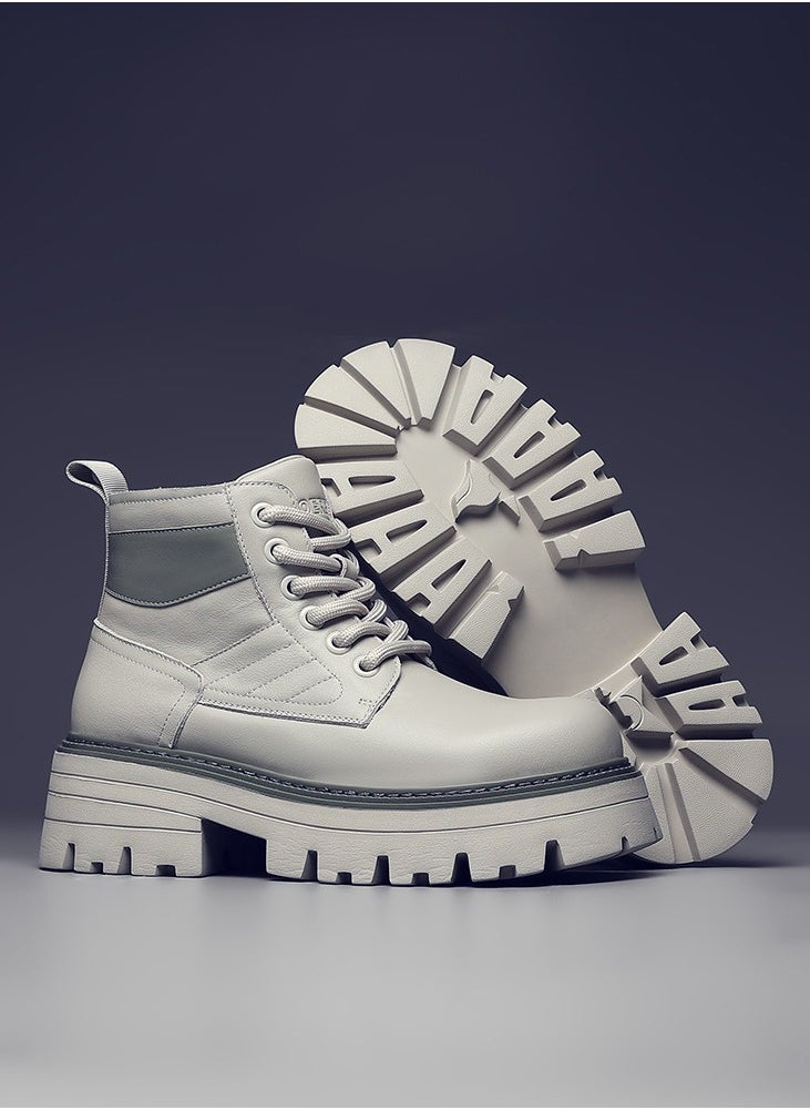 Warrior - New Youth Fashion Thick Sole High Top Boots - Image 1