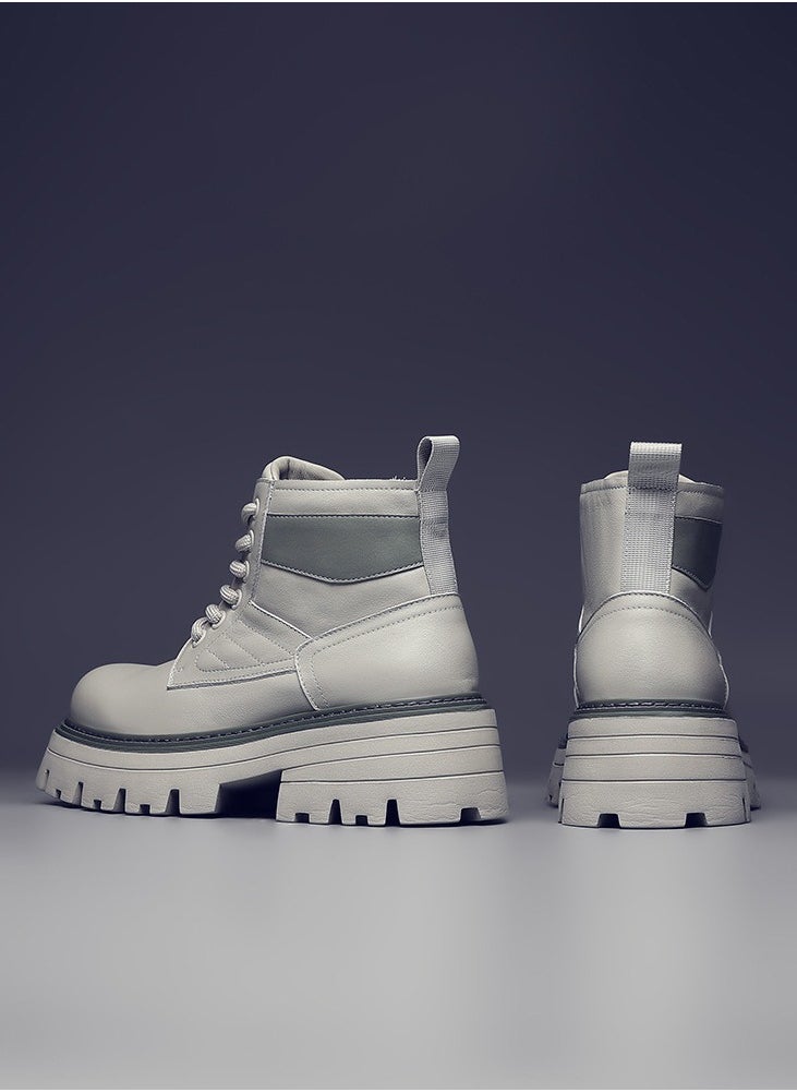 Warrior - New Youth Fashion Thick Sole High Top Boots - Image 1