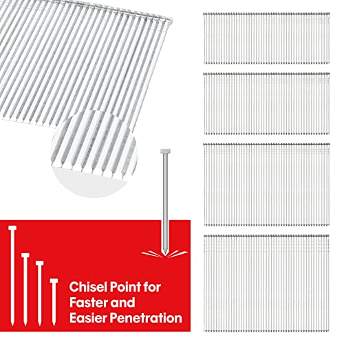 SHALL 16 Gauge Finish Nails, 2000-Count (1-1/4, 1-1/2, 2, 2-1/2 Inch) 16GA Galvanized Finishing Nails Assorted, Nail Gun Nails & Small Finishing Nails Assortment for Pneumatic, Electric Finish Nailer - Image 2