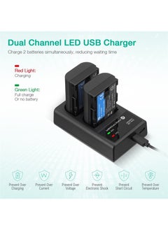 FirstPower LP-E6NH Battery and USB Dual Charger Compatible with Canon EOS R, R5, R6, 5D Mark II III IV, 5Ds, 6D, 6D Mark II, 7D, 7D Mark II, 60D, 70D, 80D, 90D Cameras and More (2-Pack, 2950mAh)  - Image 4