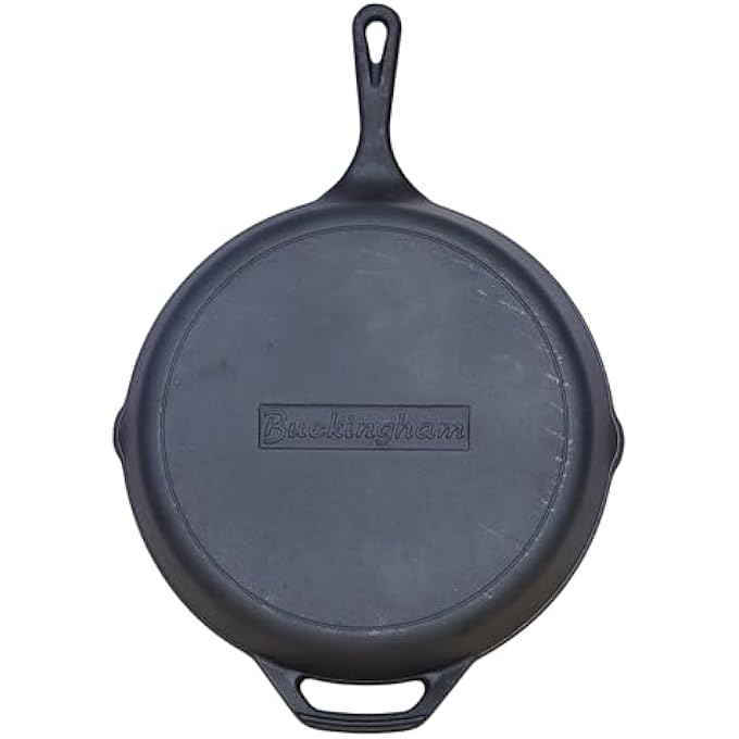 Buckingham Cast Iron PreSeasoned Skillet Frying Pan 31 Cm X 46 Cm For Healthy Cooking  Premium Quality 30068 - Image 3