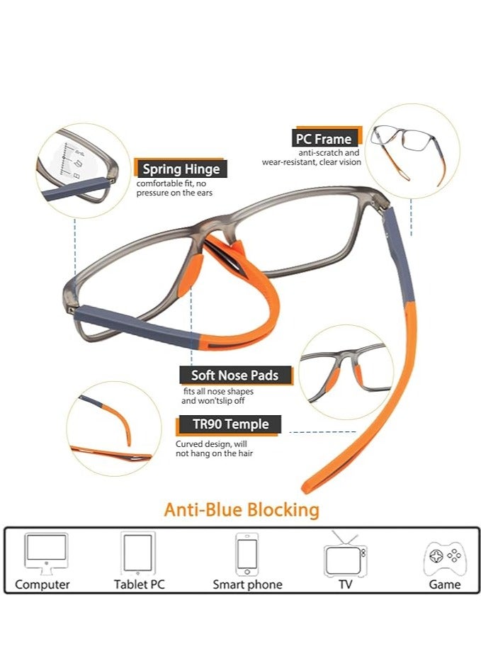 Showday Photochromic Reader Sunglasses Reading Sunglasses for Men Sporty TR90 Frame UV400 Full Lens Outdoor Reader Lightweight Transition Photochromic - Image 3
