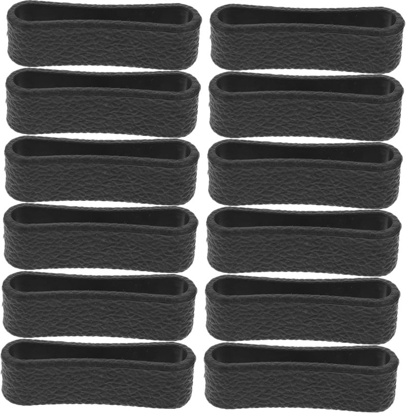 Black Durable PU Belt Keepers Strap Organizers Belt Loops Back Strap Retainers Outdoor Accessories - Image 1