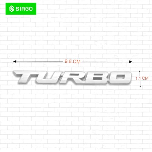 SIAGO SIA285 Premium Turbo Metal Car Sticker - Durable & Stylish Auto Emblem for Vehicles - Customizable Designs - Easy Installation - Weather-Resistant & Long-Lasting - Image 2