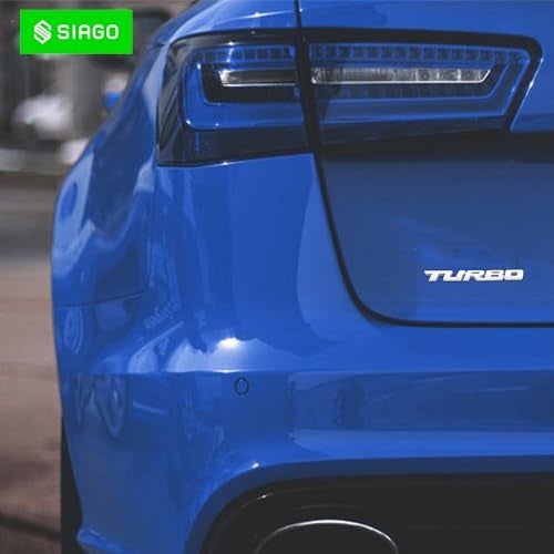 SIAGO SIA285 Premium Turbo Metal Car Sticker - Durable & Stylish Auto Emblem for Vehicles - Customizable Designs - Easy Installation - Weather-Resistant & Long-Lasting - Image 4
