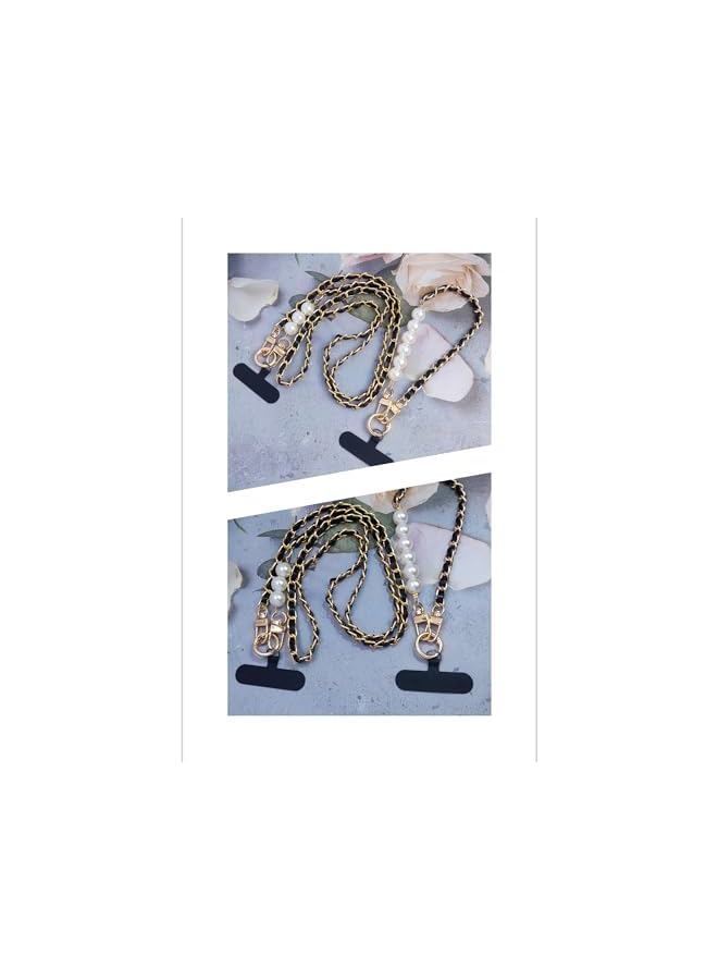 Green Tiger Universal Cell Phone Lanyard Leather Pearls Phone Strap Chain Crossbody Neck Strap Phone Charms Phone Wrist Straps - Image 3