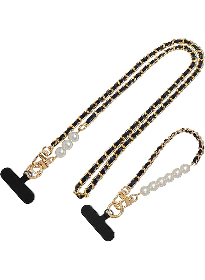 Green Tiger Universal Cell Phone Lanyard Leather Pearls Phone Strap Chain Crossbody Neck Strap Phone Charms Phone Wrist Straps - Image 1