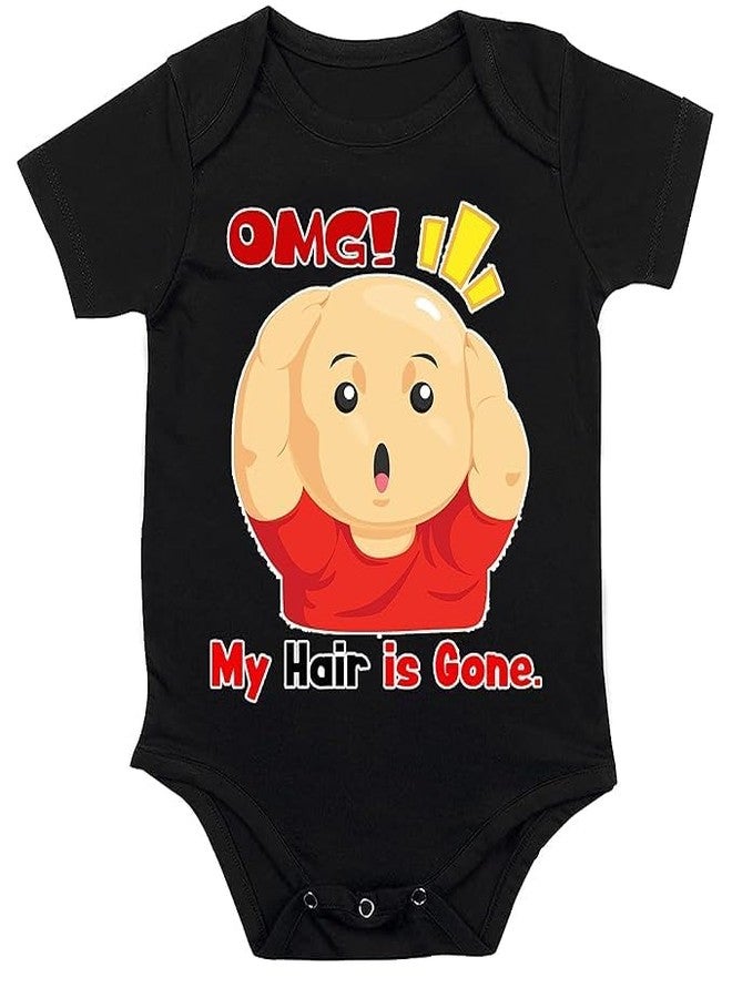 PrintHolic My First Mundan | My First Hair Cut New Born Baby Bodysuit Half Sleeve Envelope Neck Jumpsuit Cotton Cute Outfit Rompers For Baby Boys & Girls Mundan Gift t-Shirt
