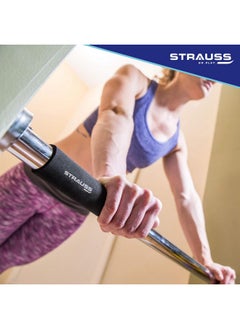 STRAUSS Chin Up Door Bar | Pull Up Bars For Home Workout With Palm Pad And Anti-Skid Grip | Door Way Adjustable Length Hanging Rod | Hanging Bar For Pull-Ups,Push Ups & Chin Ups,(Silver)  - Image 5