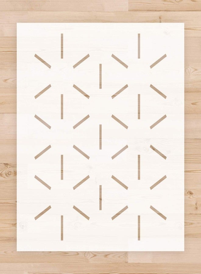 CELAENO Geometric Simple Pattern Wall Stencil for Painting, 12” x 12” Reusable Repeating Pattern Stencil Template for Painting on Walls, Furniture, Floor, Wood and More - Image 1