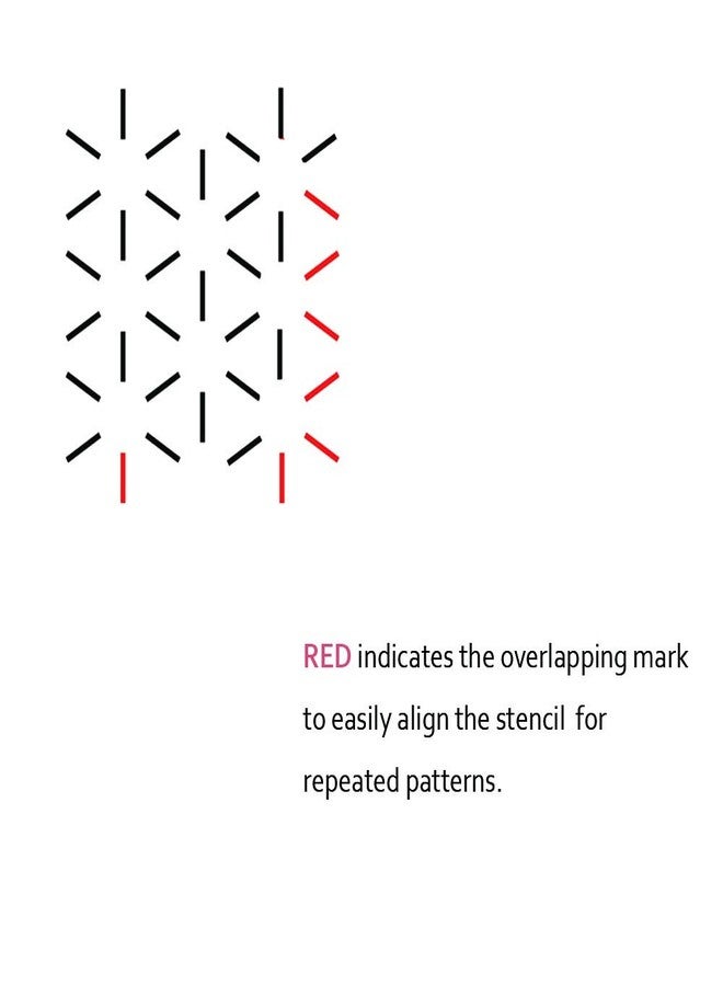 CELAENO Geometric Simple Pattern Wall Stencil for Painting, 12” x 12” Reusable Repeating Pattern Stencil Template for Painting on Walls, Furniture, Floor, Wood and More - Image 5