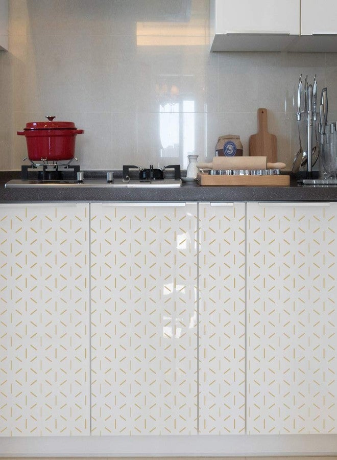 CELAENO Geometric Simple Pattern Wall Stencil for Painting, 12” x 12” Reusable Repeating Pattern Stencil Template for Painting on Walls, Furniture, Floor, Wood and More - Image 3