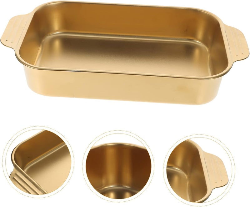 PIPULSE Serving Trays for Parties Serving Platters for Parties Elegant Dinner Plate Stainless Steel Serving Rectangular Deep Roaster Tray for Oven Toasting Turkey Cooking Casserole Dishwasher - Image 2