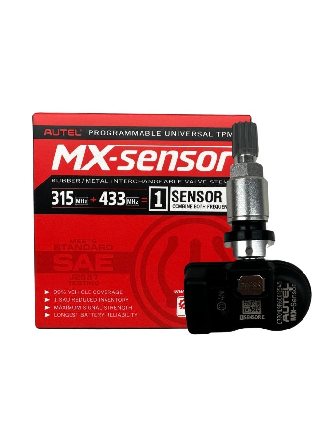 Autel TPMS Sensors 2in1 Dual Frequency (315MHz + 433MHz) MX-Sensor Tire Sensor, OE-Level Universal TPMS Sensors Programmable by Autel TPMS Tool Compatible with TS408 TS508 TS608 (Rubber) - Image 1