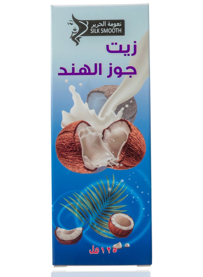 SILK SMOOTH Pure Coconut Oil for Hair - Natural Elixir Infused with Nutrients for Hair Wellness, Cold-Pressed for Ultimate Purity and Nourishment - Image 1