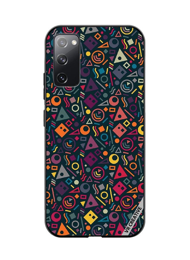 VR CREATIVE Protective Case Cover For Samsung Galaxy S20 FE 5G Shapes Design Multicolour - Image 1