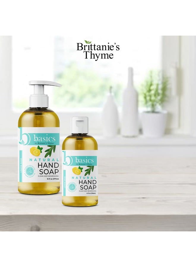 Brittanie's Thyme Basics Natural Olive Oil Hand Soap, Lemon Sage - 12 fl oz, Pack of 3 - Cruelty Free, Vegan, No Synthetic Additives, No Sulfates, Paraben Free, Phthalate Free - Image 2