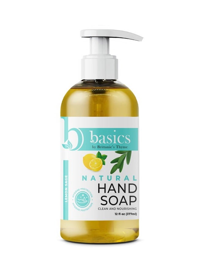 Brittanie's Thyme Basics Natural Olive Oil Hand Soap, Lemon Sage - 12 fl oz, Pack of 3 - Cruelty Free, Vegan, No Synthetic Additives, No Sulfates, Paraben Free, Phthalate Free - Image 3