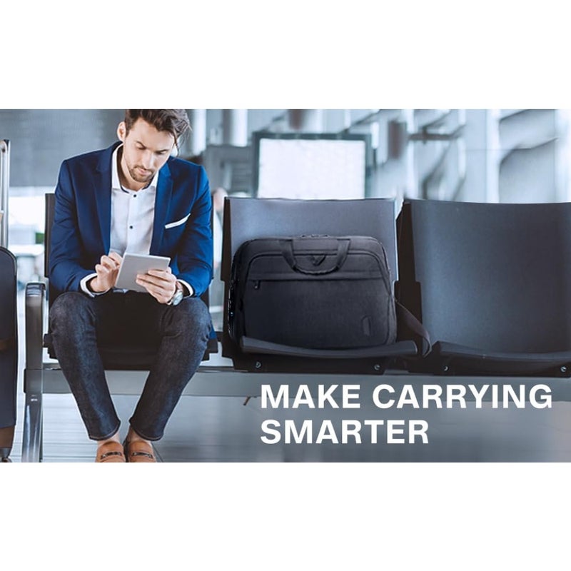 17.3 Inch Laptop Bag Expandable Briefcase for Men and Women Anti-Theft Computer Bag Water-Resistant Nylon Fits Most Laptops Up to 17.3 Business Travel Ready - Image 2