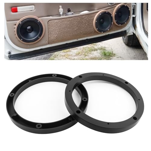 wedfish 2PCS 6.5 Speaker Spacer Enhance Sound Quality,No Cutting and Drilling 6.5 Speaker Adapter for 6.5 Subwoofer,Universal 6.5 Speaker Rings Fixed Speakers for Most Cars - Image 1