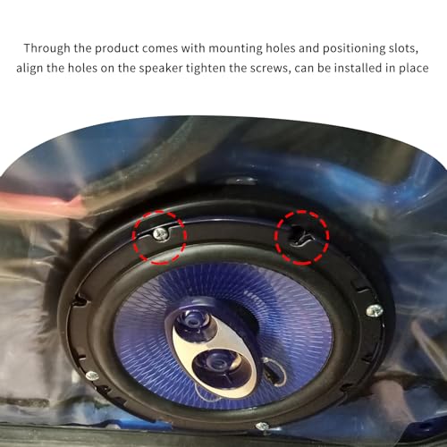 wedfish 2PCS 6.5 Speaker Spacer Enhance Sound Quality,No Cutting and Drilling 6.5 Speaker Adapter for 6.5 Subwoofer,Universal 6.5 Speaker Rings Fixed Speakers for Most Cars - Image 5