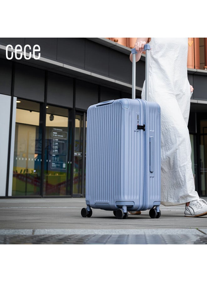 Cece Expandable Large Capacity Suitcase For Women, Travel Luggage With Trolley And Password Lock, Student Suitcase For Men, Milk Tea Color, 26 Inch - Image 2