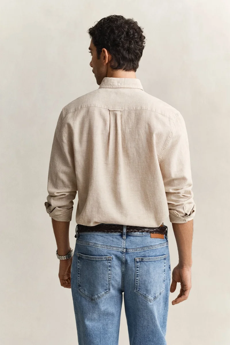 GANT  Regular Cotton Linen Shirt for Men | Best Price UAE
