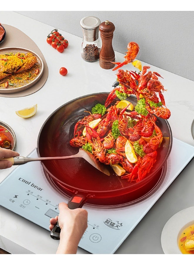 2200W Touch Control Induction Cooker, Smart Electric Stove with Even Heat, Portable Countertop Hot Plate for Cooking, White - Image 2