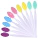 Lipxantiom 10 Pcs Silicone Scrub Lip BrushDouble Side Lip ExfoliatingNose Clean Blackhead Removal BrushesWash Face Cleansing BrushLip Scrubber for Lip LighteningLip Exfoliator Scrubber Tool for Dark Lips - Image 2