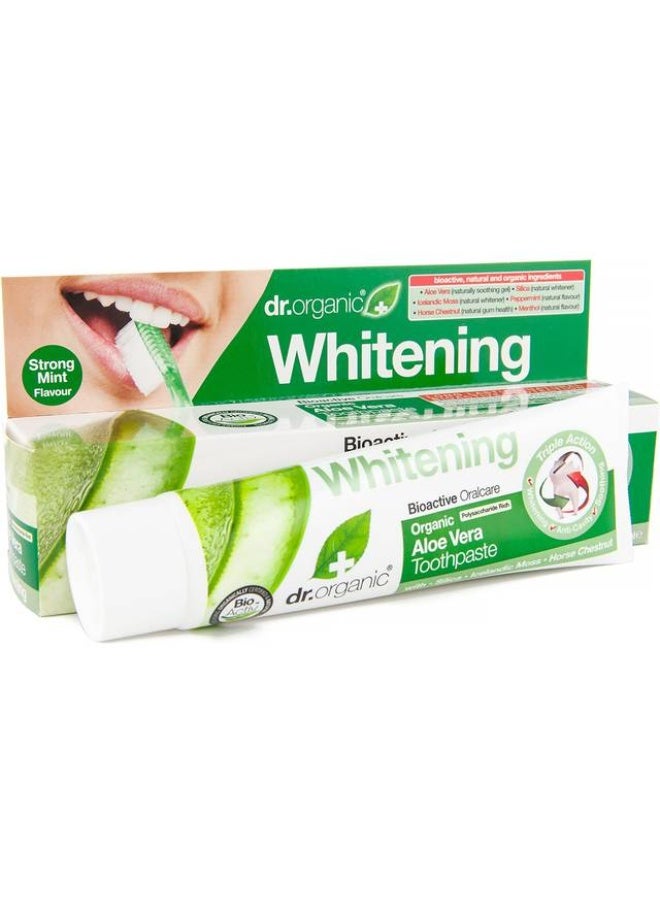 دكتور أورجانيك معجون أسنان دكتور أورجانيك لتبييض الأسنان بخلاصة الصبار 100 مل - Image 4