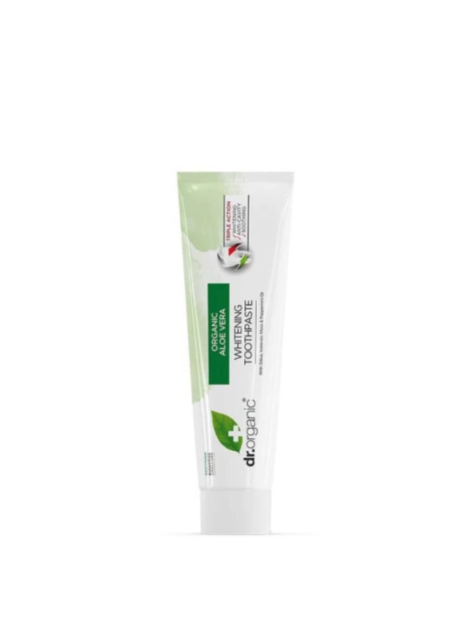 دكتور أورجانيك معجون أسنان دكتور أورجانيك لتبييض الأسنان بخلاصة الصبار 100 مل - Image 1
