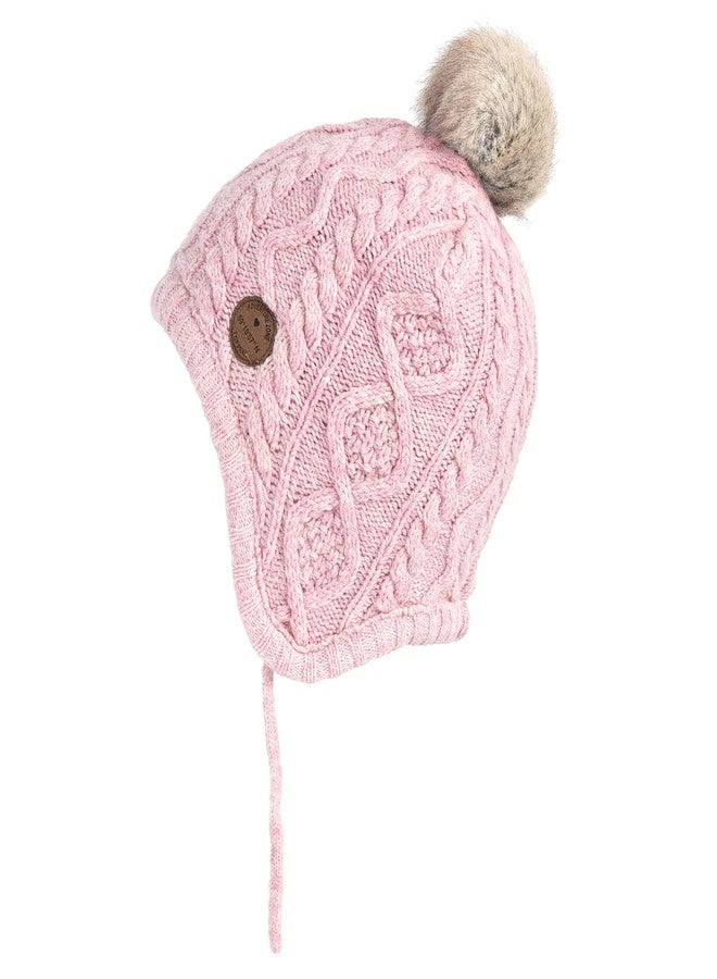 SOMALER Toddler Baby Boys Girls Winter Hat Kids Ear Flap Warm Fleece Lined Knit Beanie Fur Pom Hat - Image 2