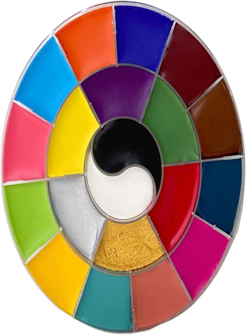GGOOT 5 Pcs Professional Face Paint Palette 20 Colors | Professional Washable Body Painting Palette - Great for Boys Girls Art Show Halloween  Party Cosplay Makeup - Image 4