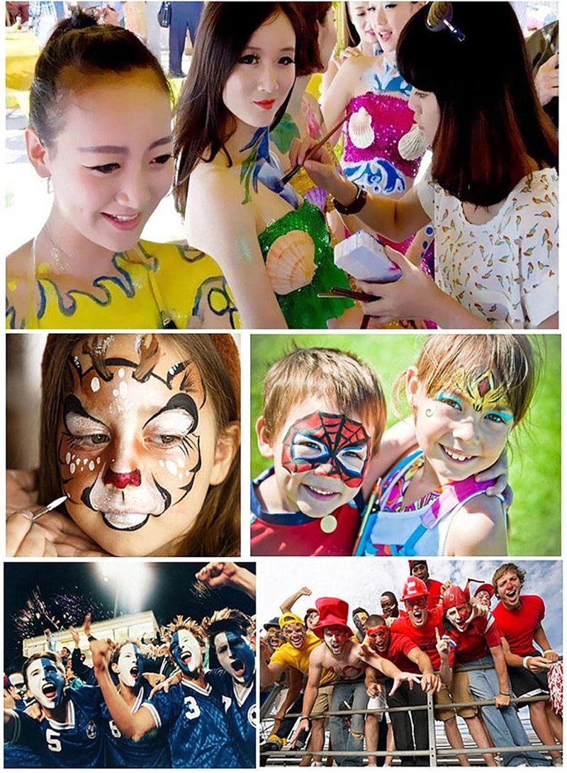 GGOOT 5 Pcs Professional Face Paint Palette 20 Colors | Professional Washable Body Painting Palette - Great for Boys Girls Art Show Halloween  Party Cosplay Makeup - Image 2