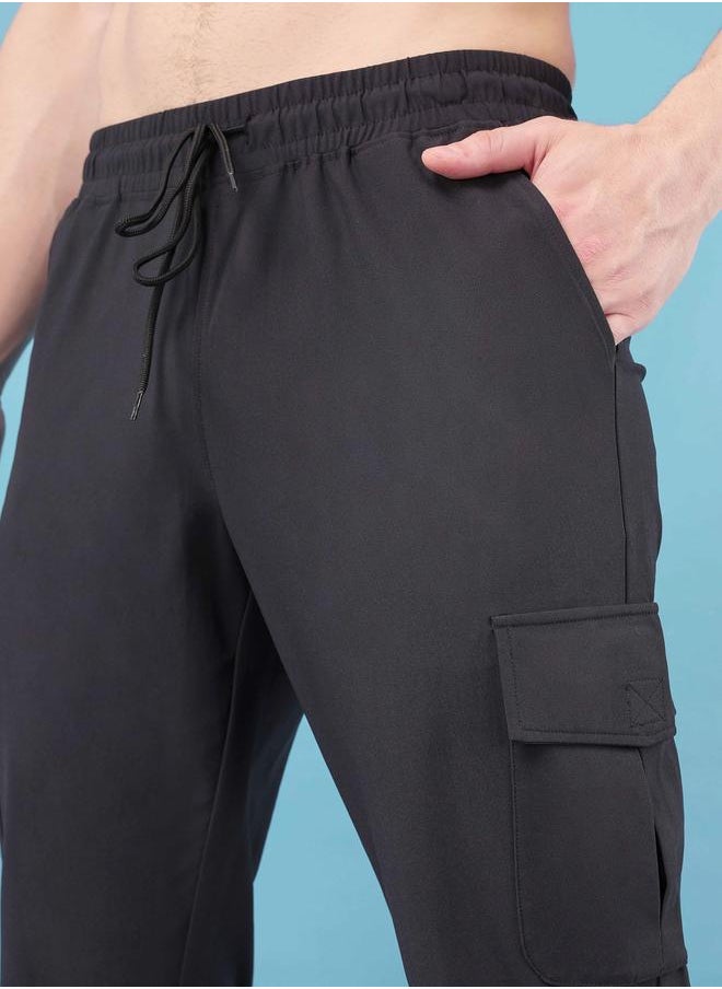 Technosport Technosport Solid Cargo Pants with Drawstring  - Image 4
