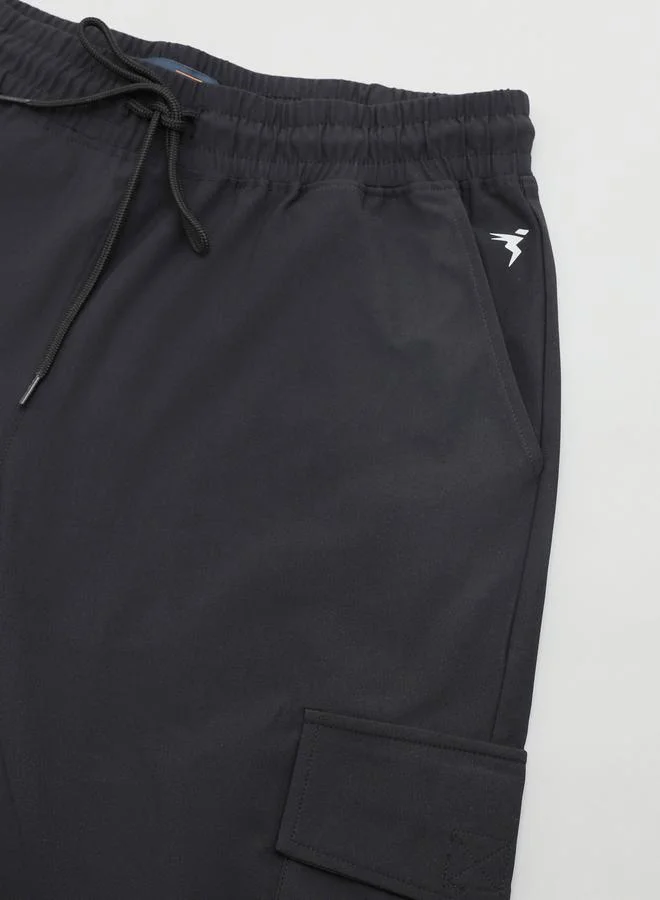 Technosport Technosport Solid Cargo Pants with Drawstring