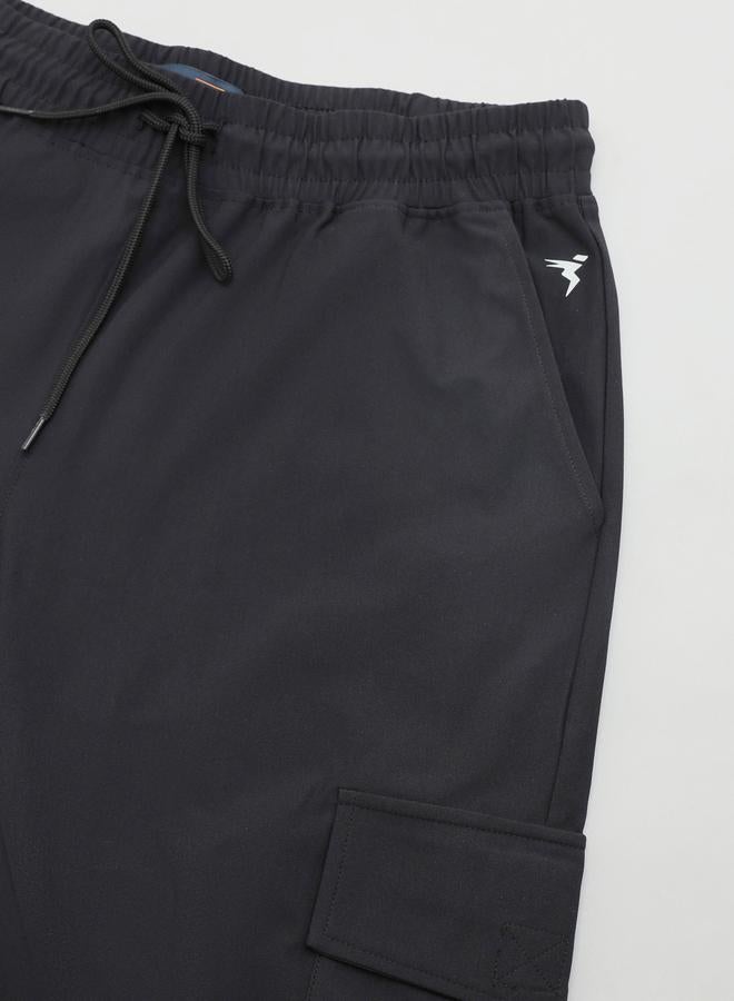 Technosport Solid Cargo Pants with Drawstring